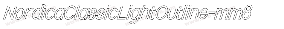 NordicaClassicLightOutline-mm8j字体转换