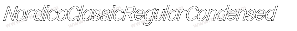 NordicaClassicRegularCondensedOblique-PAX2字体转换