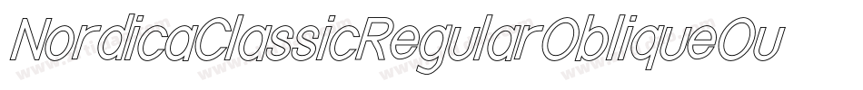 NordicaClassicRegularObliqueOutline-O9J8字体转换