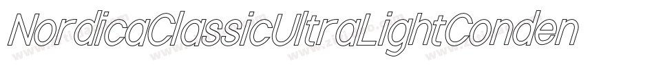 NordicaClassicUltraLightCondensedOblique-AWx2字体转换
