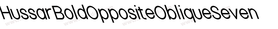 HussarBoldOppositeObliqueSeven-O91o字体转换