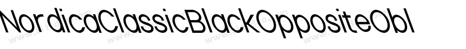 NordicaClassicBlackOppositeObliqueOutline-678o字体转换