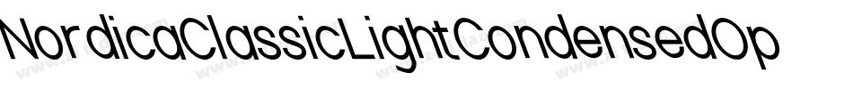 NordicaClassicLightCondensedOppositeObliqueOutline-RGXv字体转换