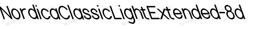 NordicaClassicLightExtended-8dgZ字体转换
