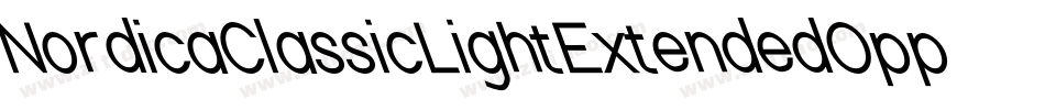 NordicaClassicLightExtendedOppositeOblique-M93B字体转换