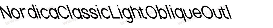 NordicaClassicLightObliqueOutline-vqXy字体转换