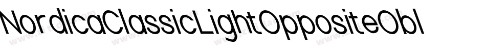 NordicaClassicLightOppositeObliqueOutline-7mEw字体转换