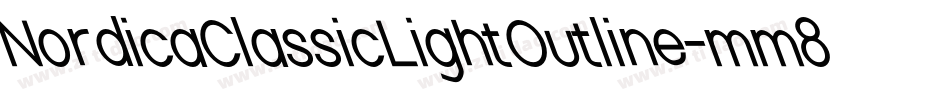 NordicaClassicLightOutline-mm8j字体转换