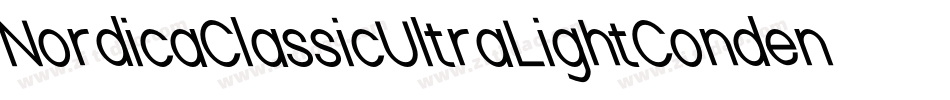 NordicaClassicUltraLightCondensedOblique-AWx2字体转换