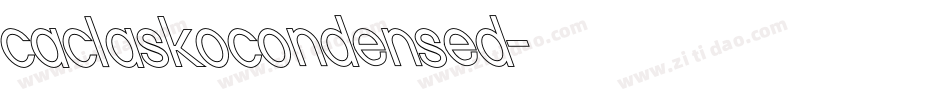 caclaskocondensed字体转换