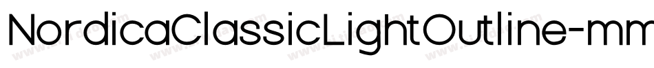 NordicaClassicLightOutline-mm8j字体转换