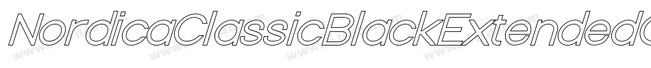 NordicaClassicBlackExtendedOppositeObliqueOutline-Jen7字体转换