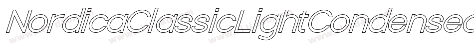 NordicaClassicLightCondensedObliqueOutline-ndYR字体转换