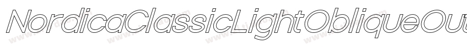 NordicaClassicLightObliqueOutline-vqXy字体转换