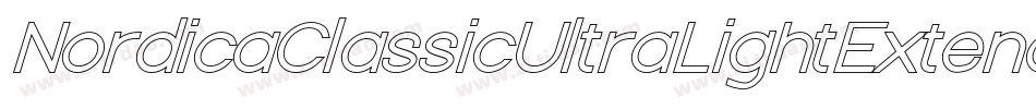 NordicaClassicUltraLightExtendedOblique-JeZ7字体转换