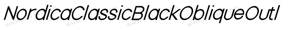 NordicaClassicBlackObliqueOutline-zq7a字体转换