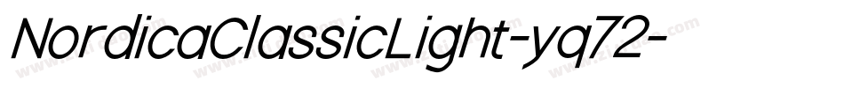 NordicaClassicLight-yq72字体转换