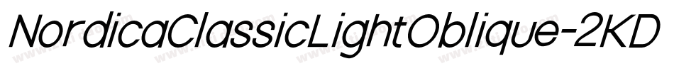 NordicaClassicLightOblique-2KD3字体转换