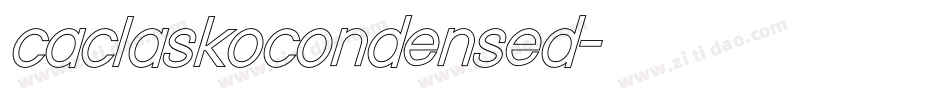 caclaskocondensed字体转换