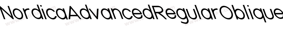 NordicaAdvancedRegularOblique-EeaW字体转换