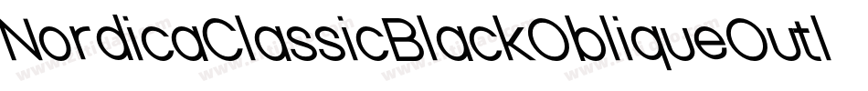 NordicaClassicBlackObliqueOutline-zq7a字体转换