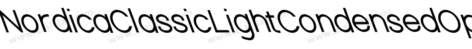 NordicaClassicLightCondensedOppositeObliqueOutline-RGXv字体转换