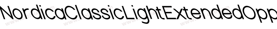 NordicaClassicLightExtendedOppositeOblique-M93B字体转换