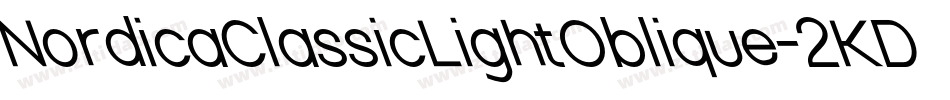 NordicaClassicLightOblique-2KD3字体转换