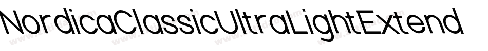 NordicaClassicUltraLightExtendedOppositeOblique-GeZm字体转换