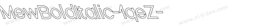 MewBoldItalic-1qeZ字体转换