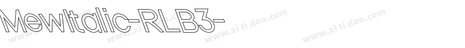 MewItalic-RLB3字体转换