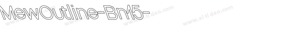 MewOutline-Bn15字体转换