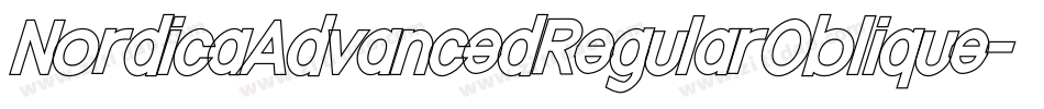 NordicaAdvancedRegularOblique-EeaW字体转换