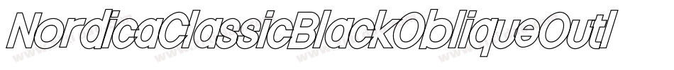 NordicaClassicBlackObliqueOutline-zq7a字体转换
