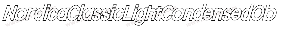 NordicaClassicLightCondensedObliqueOutline-ndYR字体转换