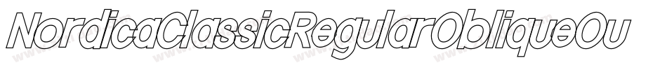 NordicaClassicRegularObliqueOutline-O9J8字体转换