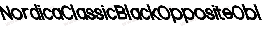 NordicaClassicBlackOppositeOblique-5wBL字体转换