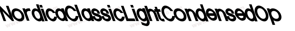 NordicaClassicLightCondensedOppositeObliqueOutline-RGXv字体转换