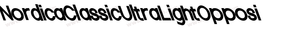 NordicaClassicUltraLightOppositeOblique-zqya字体转换