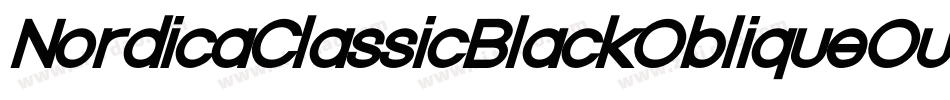 NordicaClassicBlackObliqueOutline-zq7a字体转换