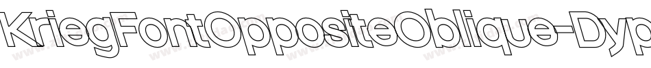 KriegFontOppositeOblique-DypE字体转换