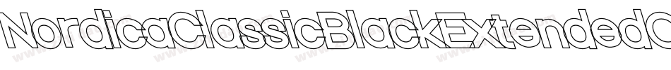 NordicaClassicBlackExtendedOppositeObliqueOutline-Jen7字体转换
