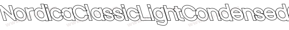 NordicaClassicLightCondensedOppositeObliqueOutline-RGXv字体转换