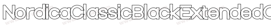 NordicaClassicBlackExtendedOutline-Ge5m字体转换