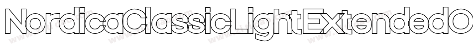 NordicaClassicLightExtendedOutline-KaZZ字体转换