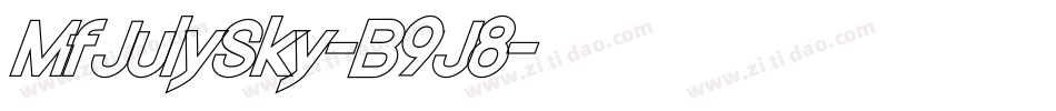 MfJulySky-B9J8字体转换
