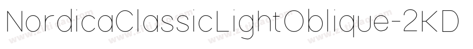 NordicaClassicLightOblique-2KD3字体转换