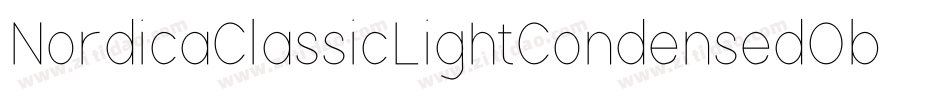 NordicaClassicLightCondensedOblique-l7BZ字体转换