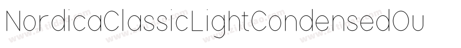 NordicaClassicLightCondensedOutline-BeXG字体转换
