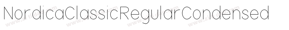 NordicaClassicRegularCondensedOblique-PAX2字体转换
